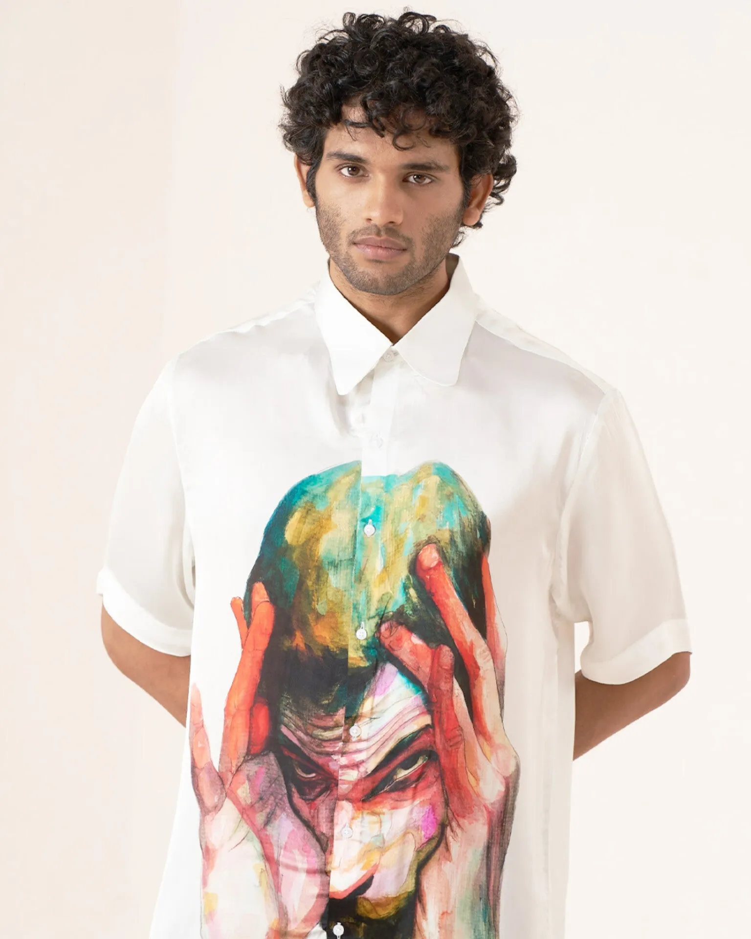 Abstract Minds Pure Bemberg Satin Short Sleeve Shirt