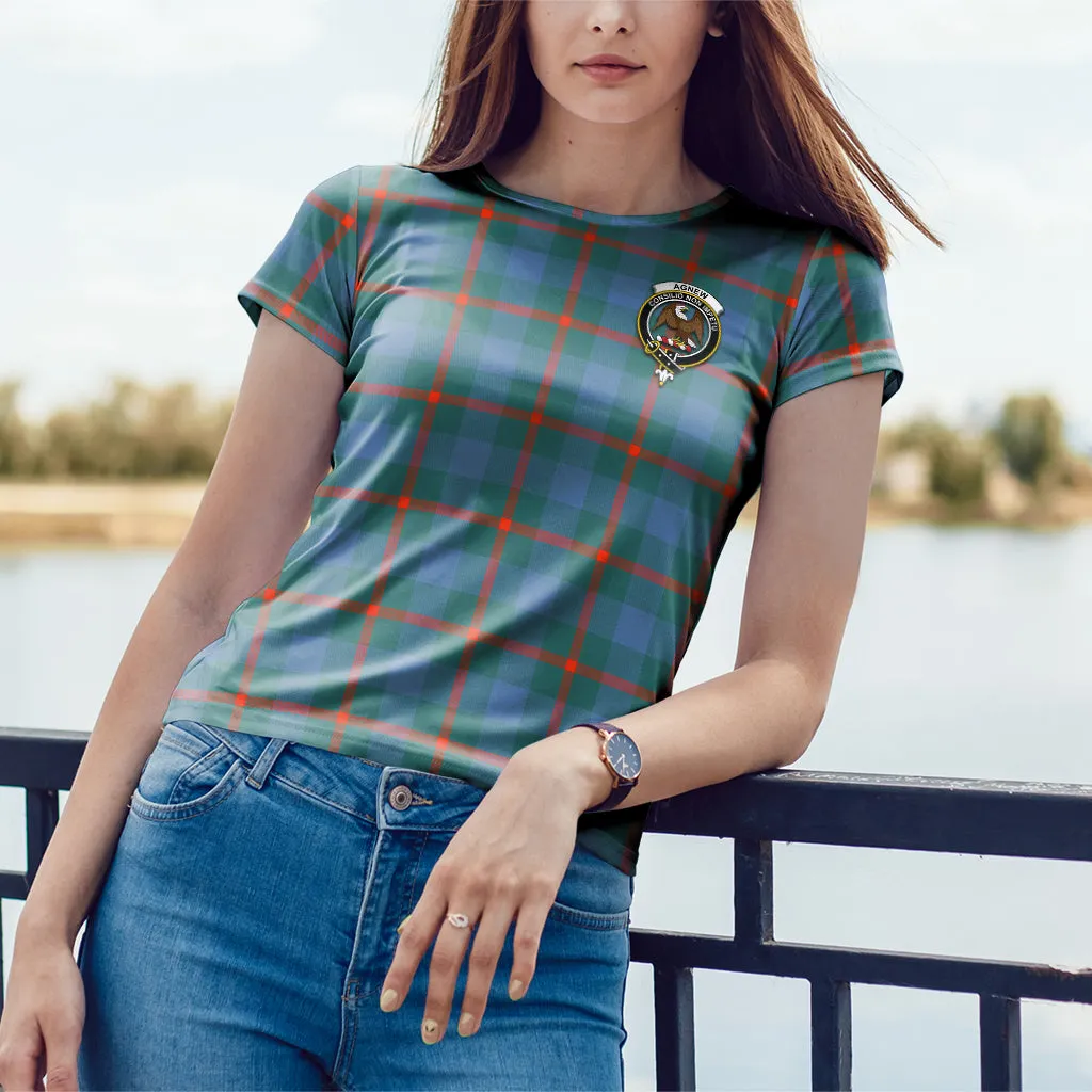 Agnew Ancient Tartan T-Shirt with Family Crest