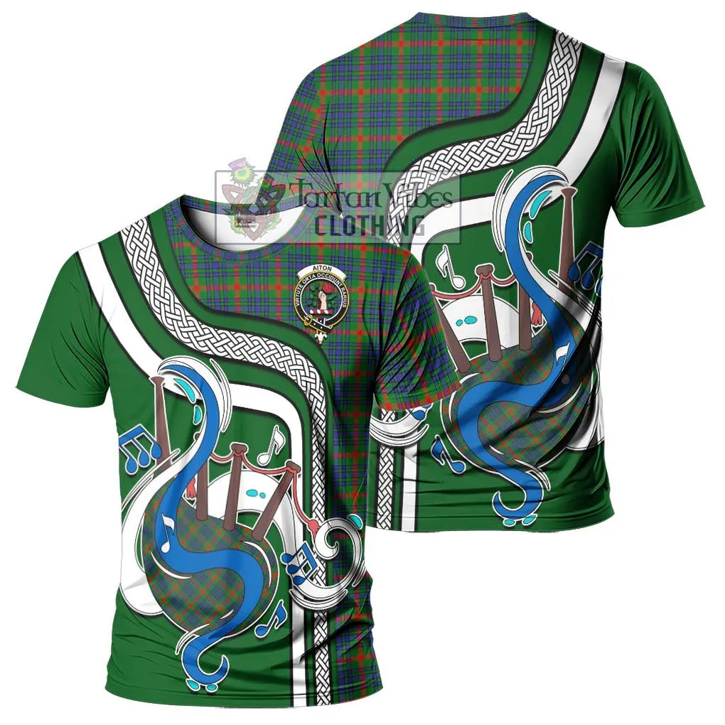 Aiton Tartan T-Shirt with Epic Bagpipe Style