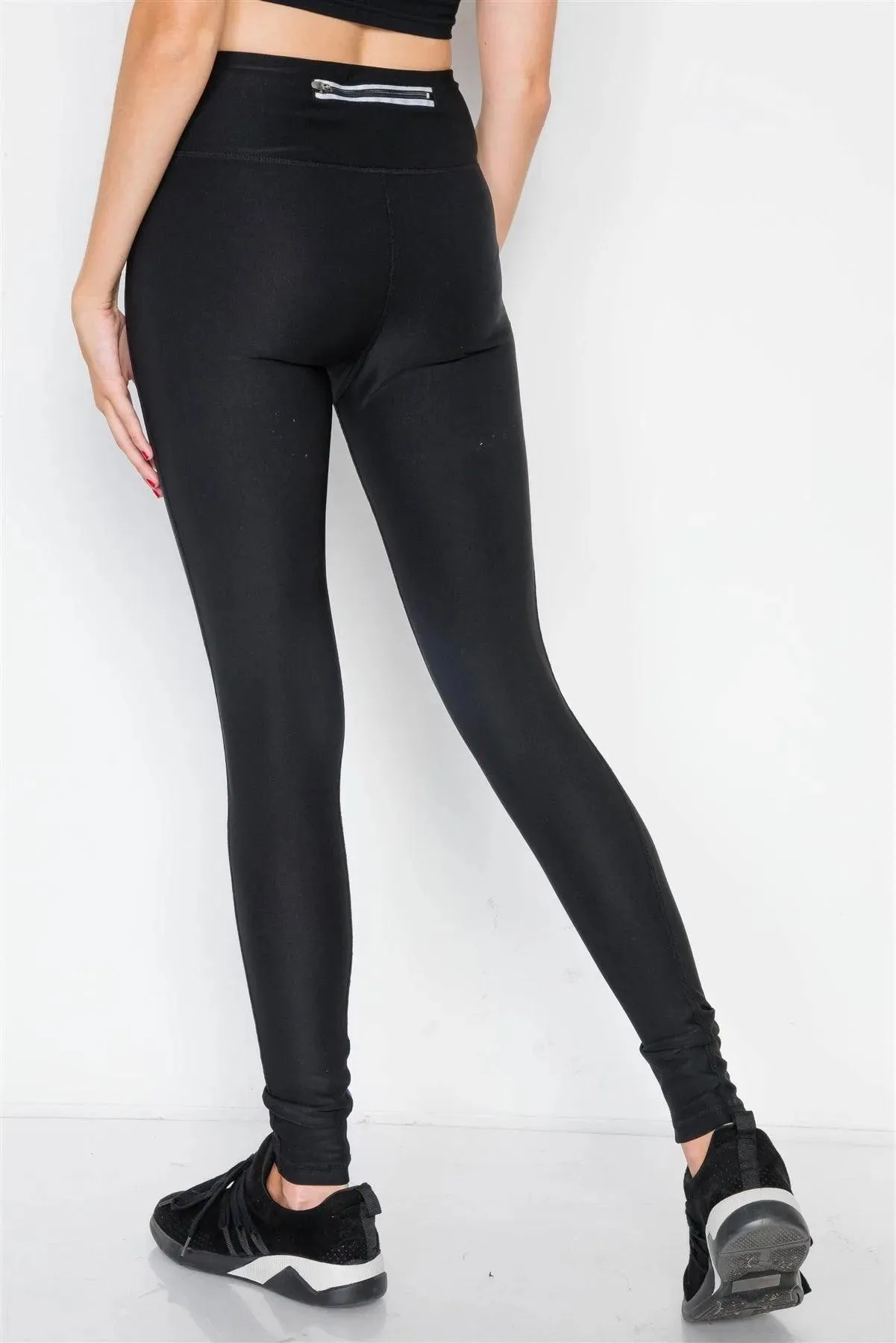 Black Wedgewood Workout Activewear Athletic Leggings
