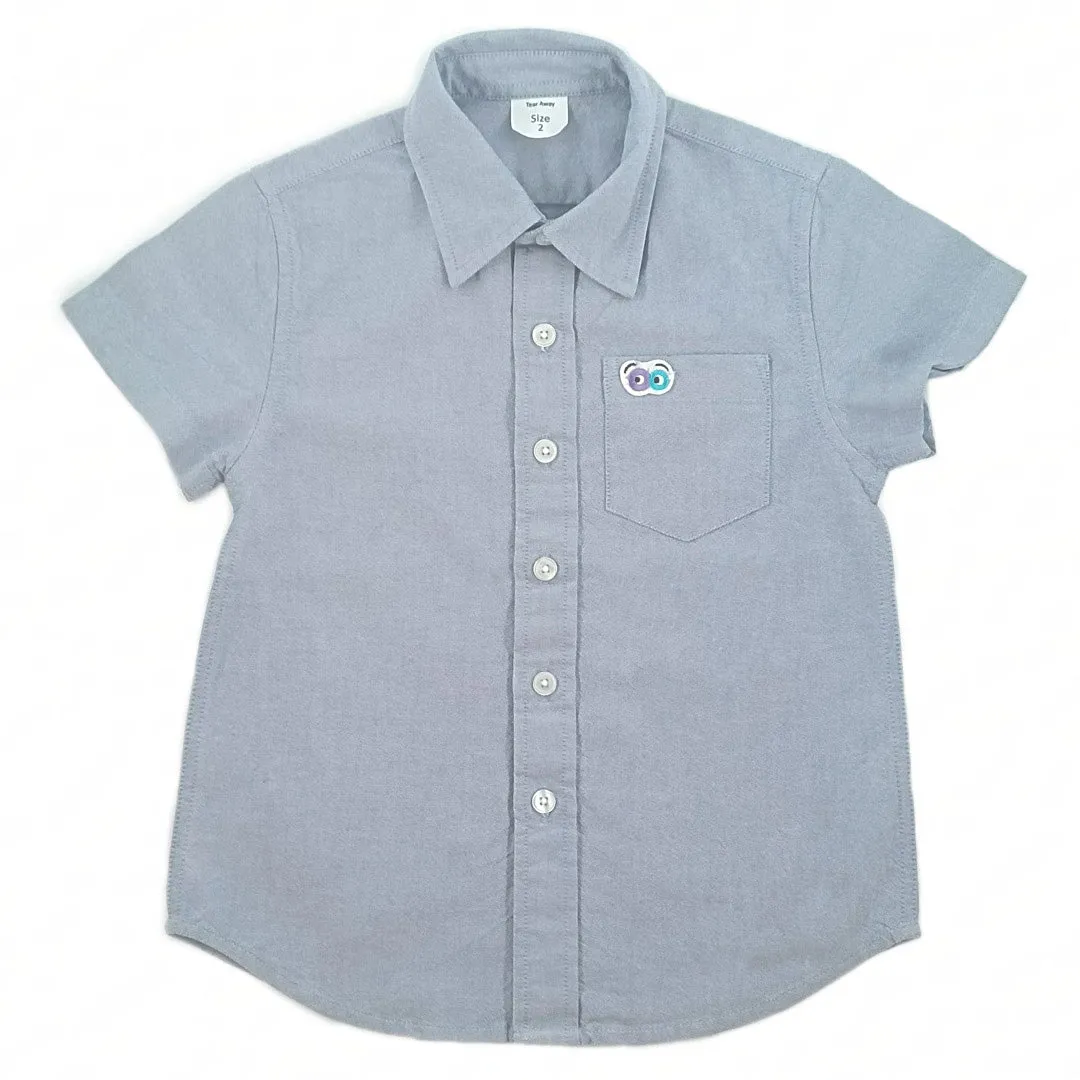 Boys Ash Grey Pure Cotton Shirt