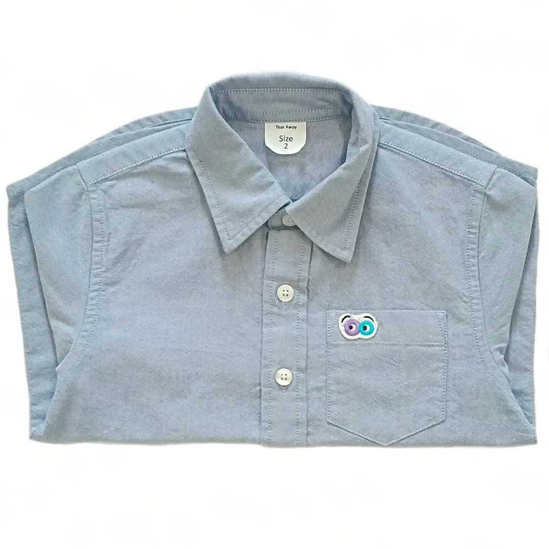 Boys Ash Grey Pure Cotton Shirt