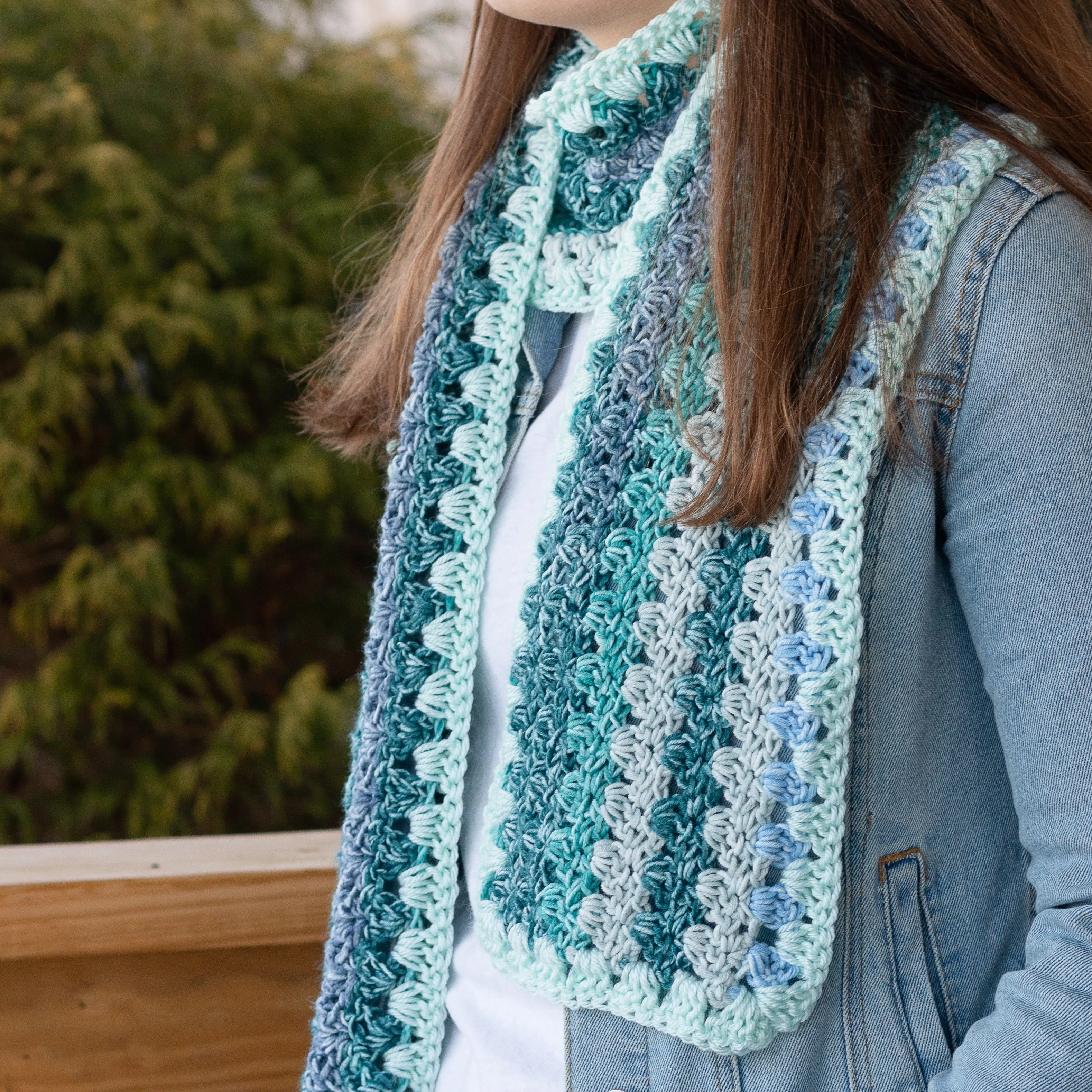 Crochet Ombre Scarf PDF Crochet Pattern - Digital Download