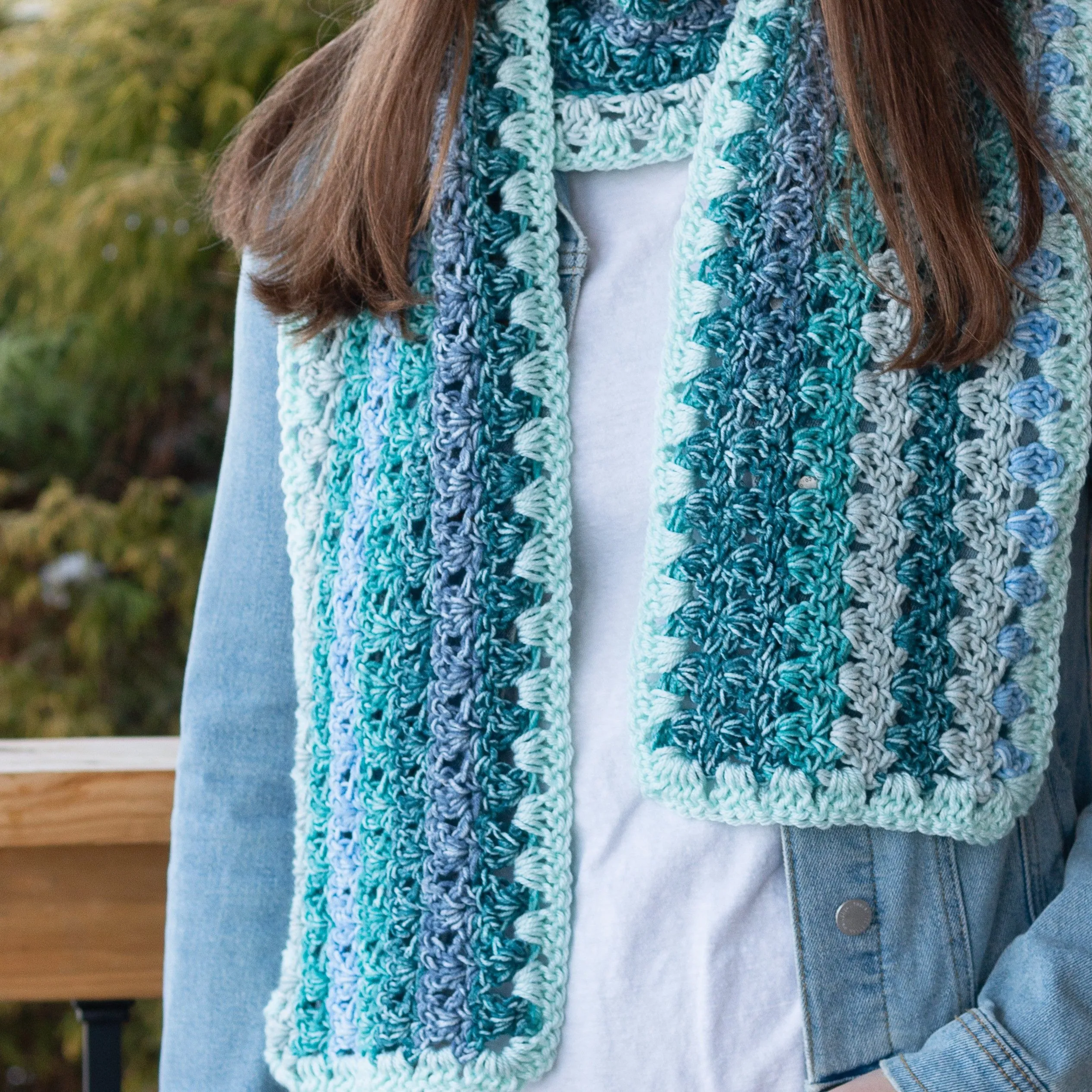 Crochet Ombre Scarf PDF Crochet Pattern - Digital Download