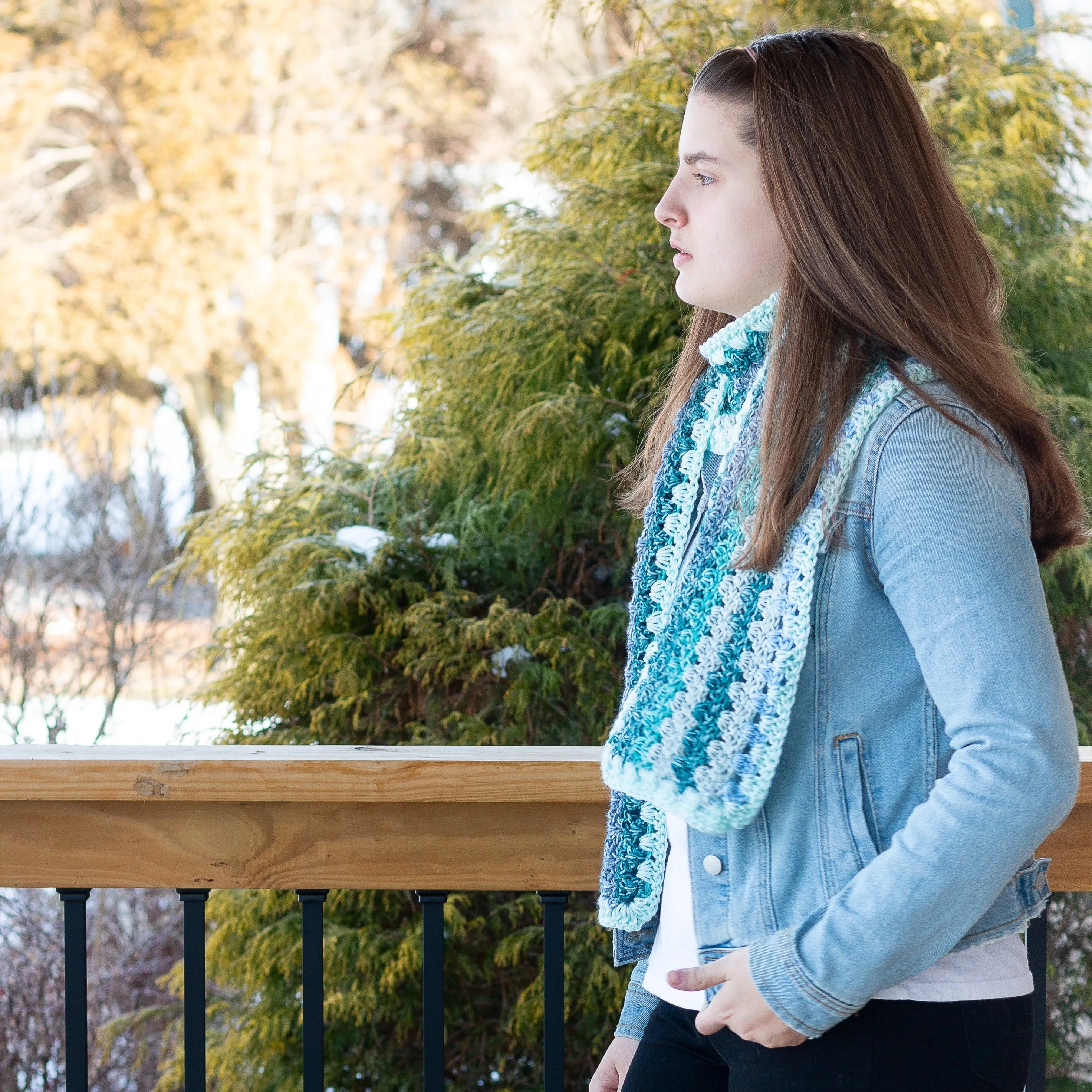 Crochet Ombre Scarf PDF Crochet Pattern - Digital Download