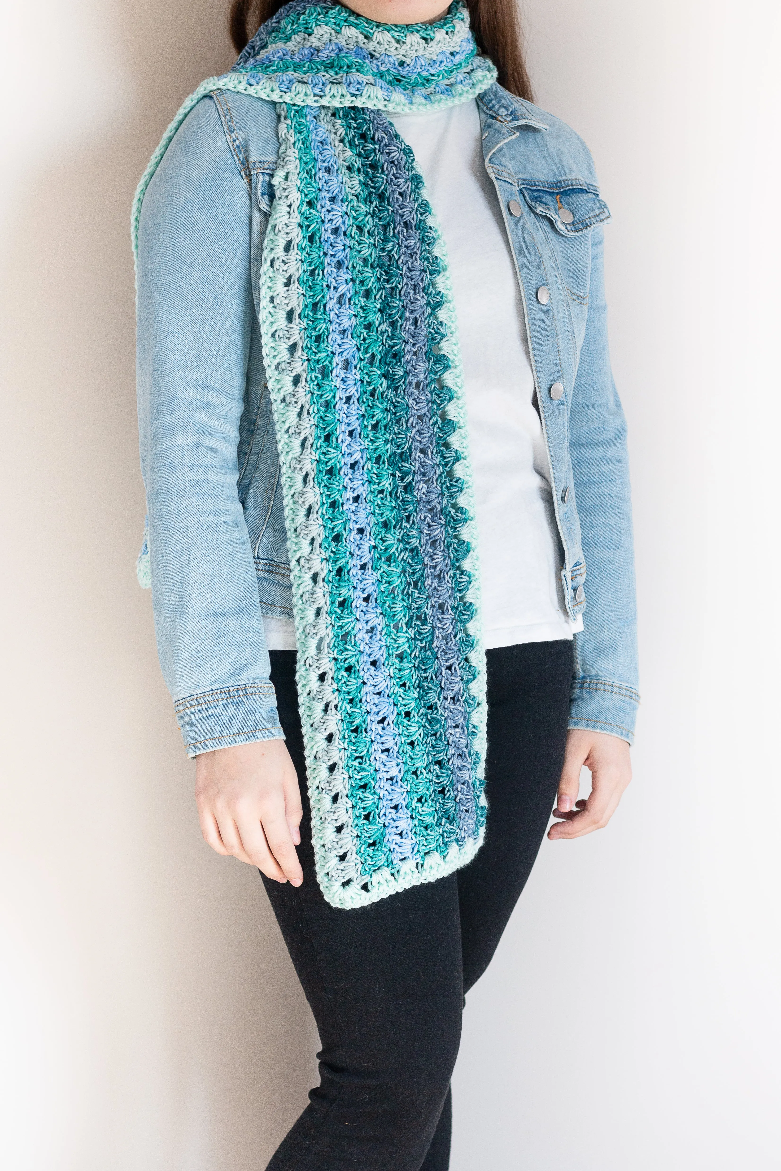 Crochet Ombre Scarf PDF Crochet Pattern - Digital Download