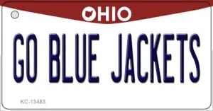 Go Blue Jackets Novelty Metal Key Chain KC-13483