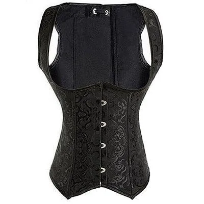 Gorgeous X New Steampunk Steel Boned Lace up Back Sexy Body Bustier Overbust Corset Women Waist Cincher Corsets Black Plus Size S-6XL(FH)(FHW1)(1U31)(1U24)(TSP4)