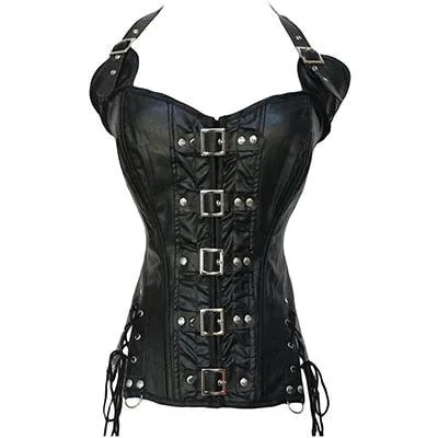 Gorgeous X New Steampunk Steel Boned Lace up Back Sexy Body Bustier Overbust Corset Women Waist Cincher Corsets Black Plus Size S-6XL(FH)(FHW1)(1U31)(1U24)(TSP4)
