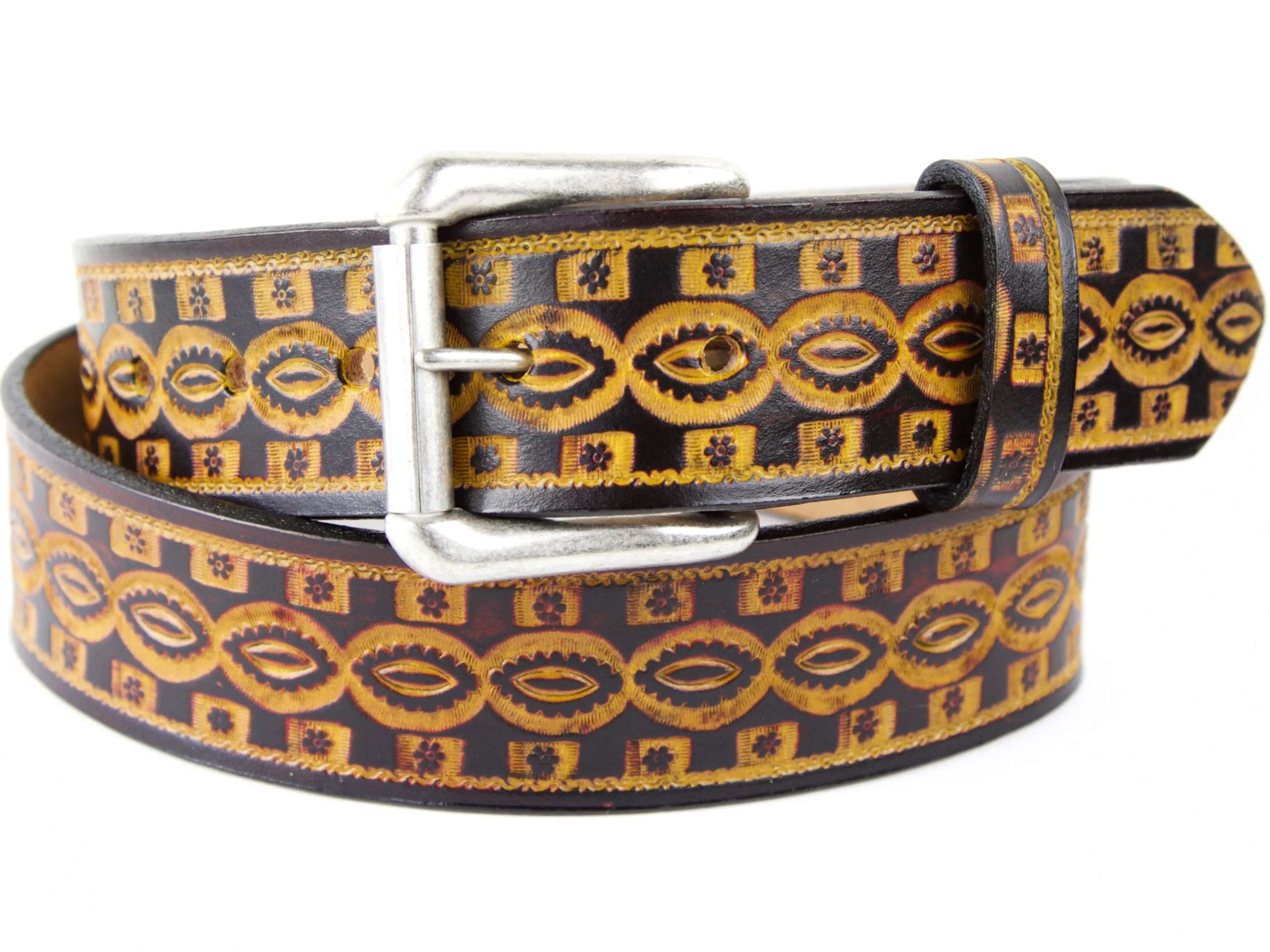 Kaleidoscope Eyes Leather Belt