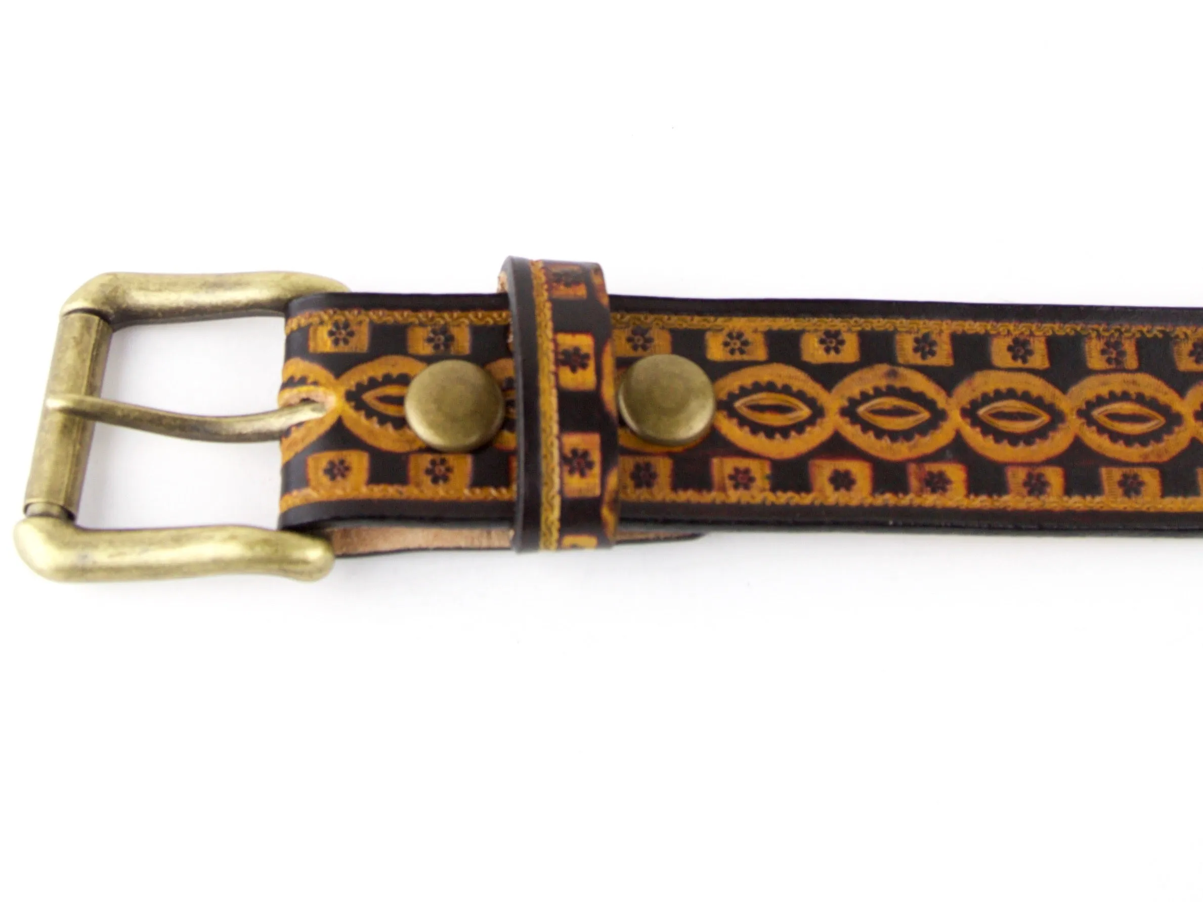 Kaleidoscope Eyes Leather Belt