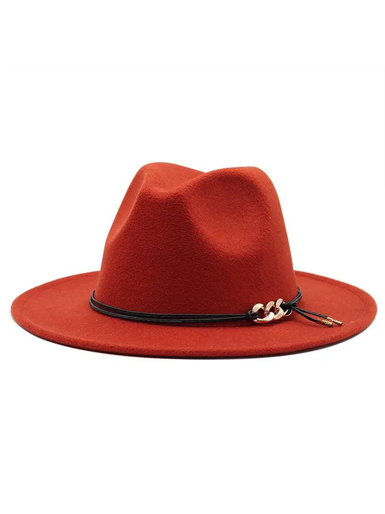 Metal Chain Jazz Men Women Hat