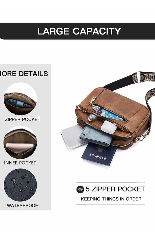 Out For The Day Coffee Crossbody Bag