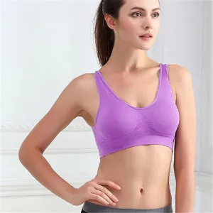 Seamless Bra Women   Padded Bra Tops Underwear Leisure Crop Tank Top Vest Hot