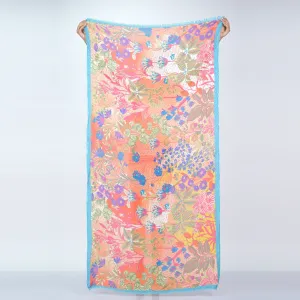 SPRING GODDESS SCARF - CORAL
