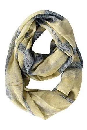Tan Peach Couture Vintage Charming Lace Floral Print Infinity Loop Scarf