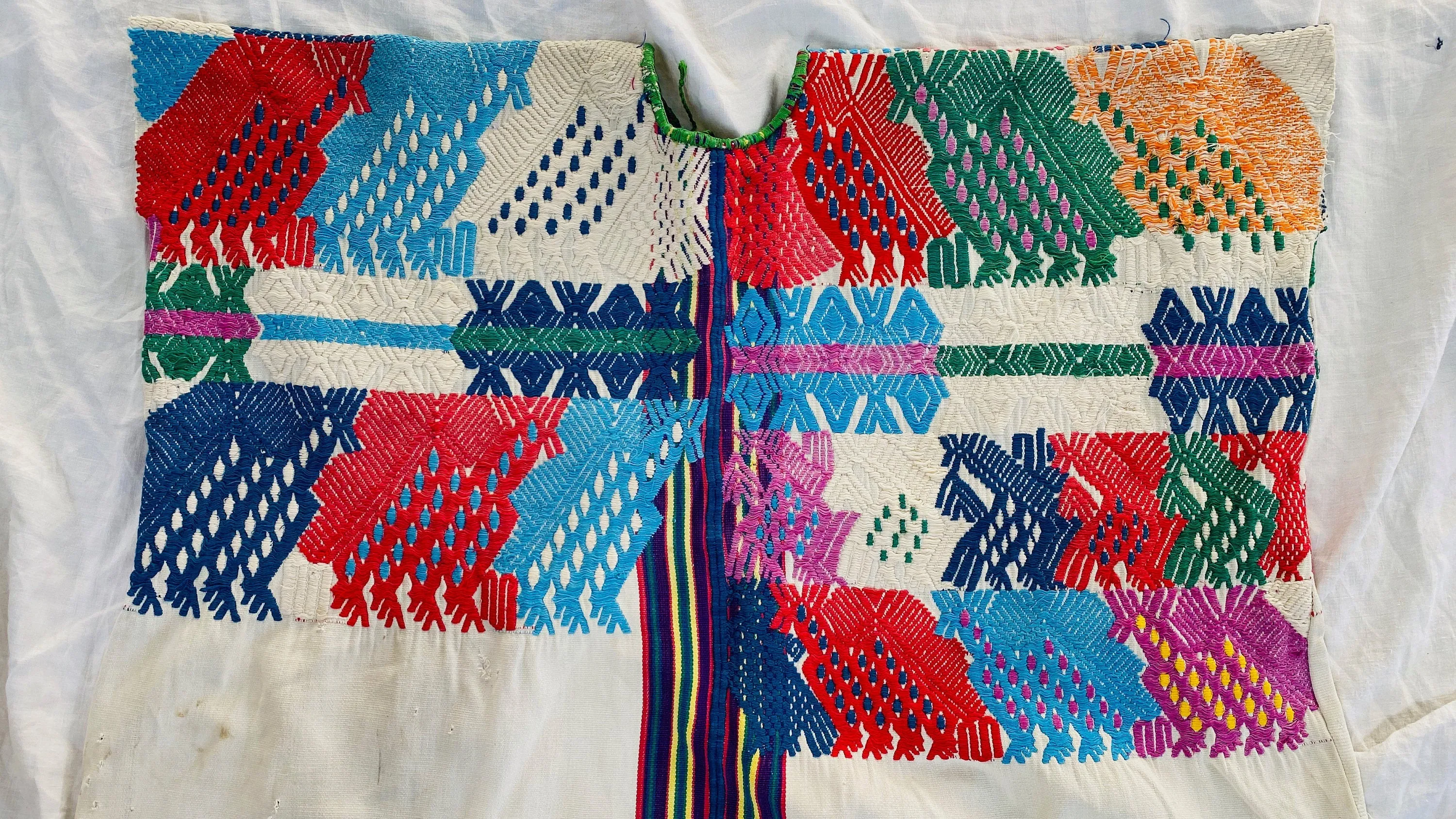 Vintage Guatemalan Huipil. San Juan Sacatepequez.