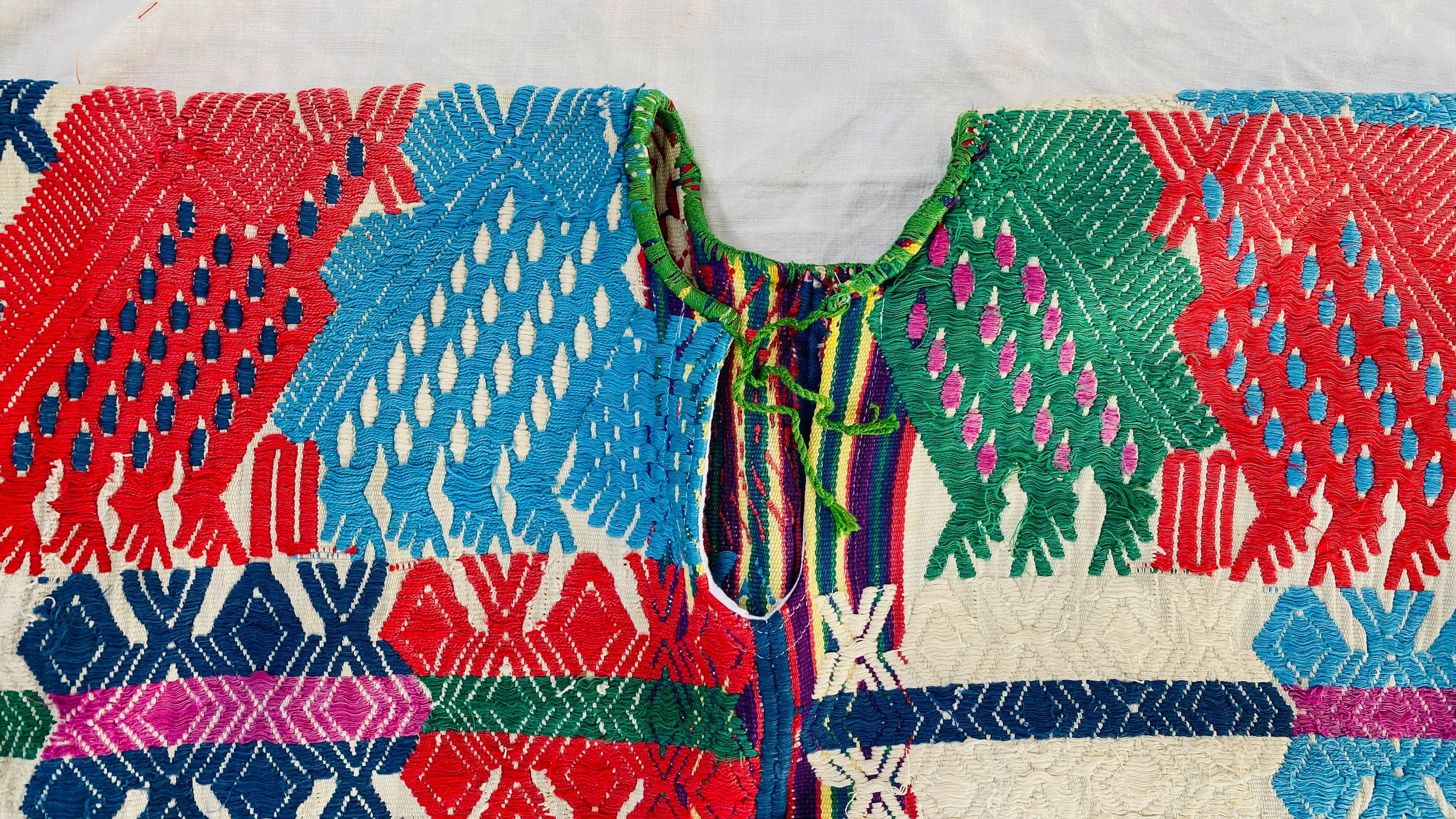 Vintage Guatemalan Huipil. San Juan Sacatepequez.