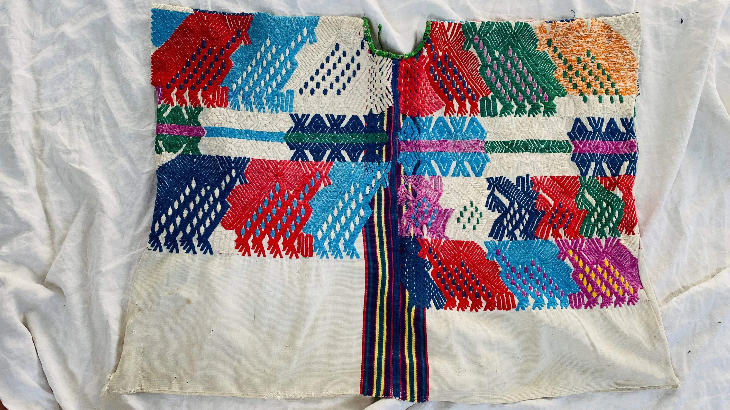 Vintage Guatemalan Huipil. San Juan Sacatepequez.