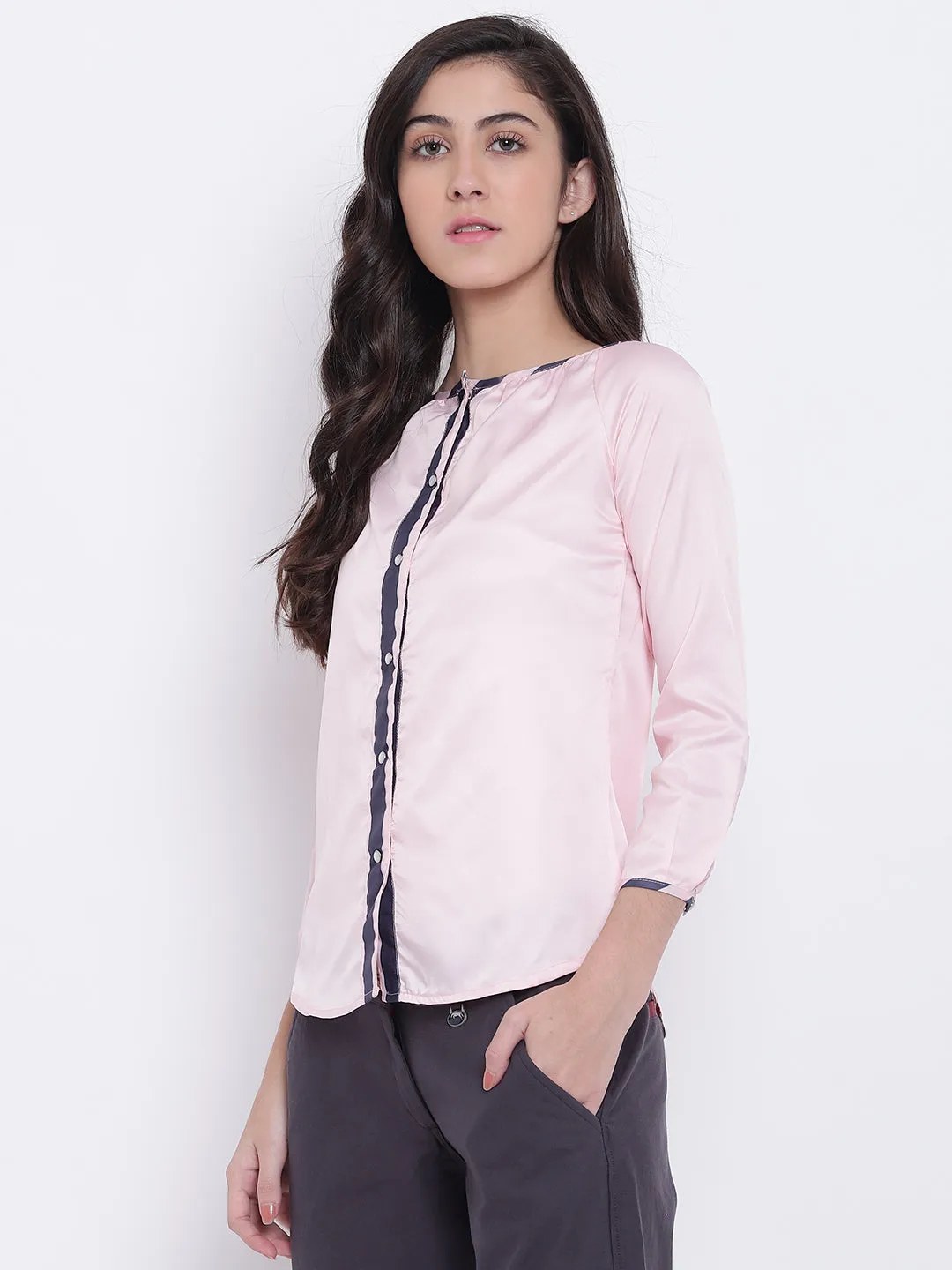 Women Pink Casual Tops
