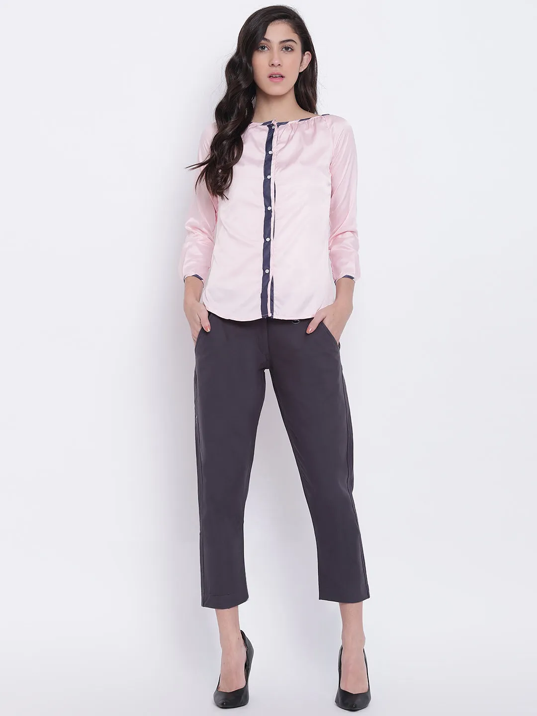 Women Pink Casual Tops